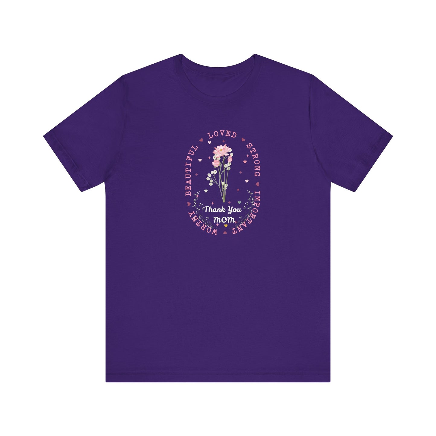 Mom Strength Pink Flower Graphic Tee