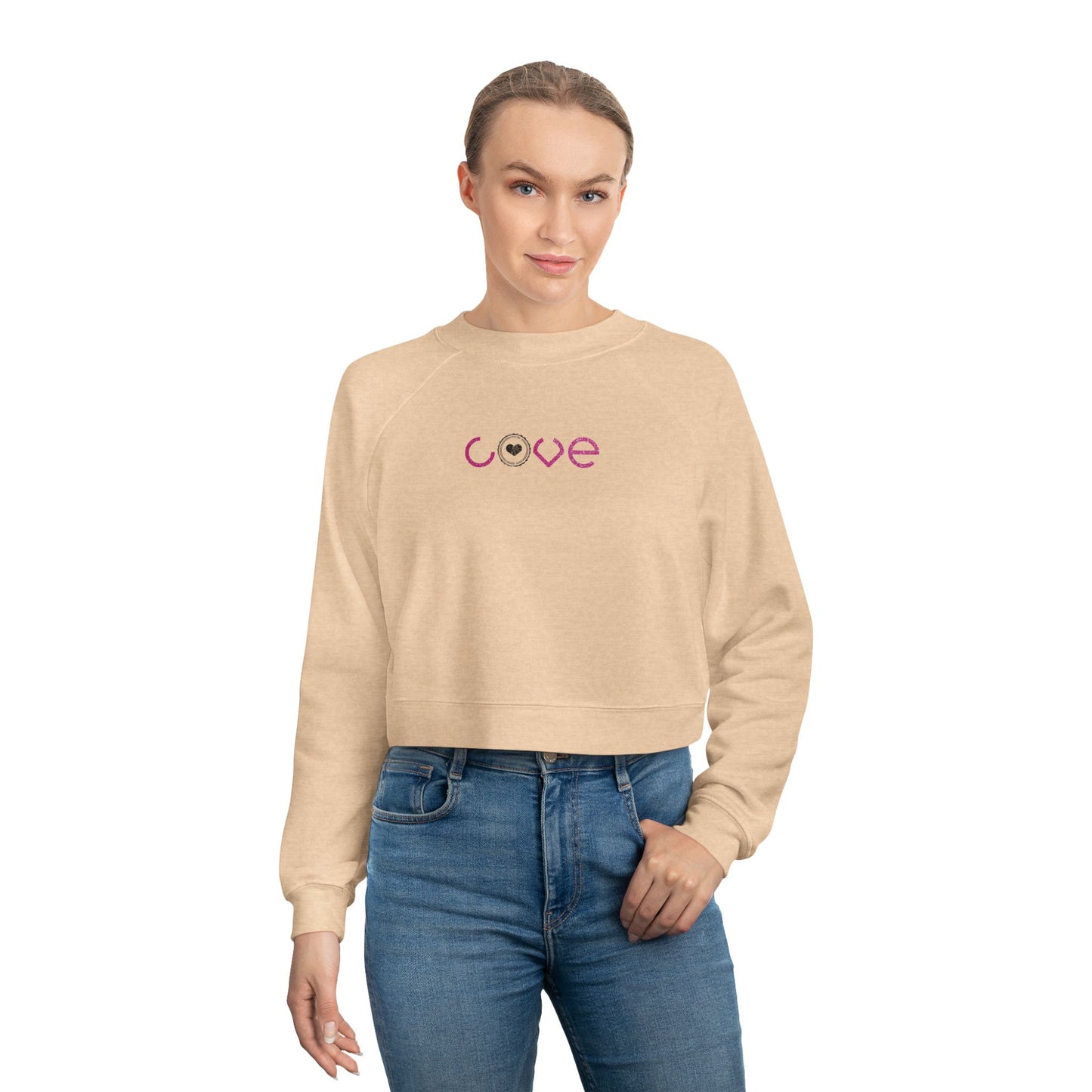 LOVE Cropped Fleece Pullover