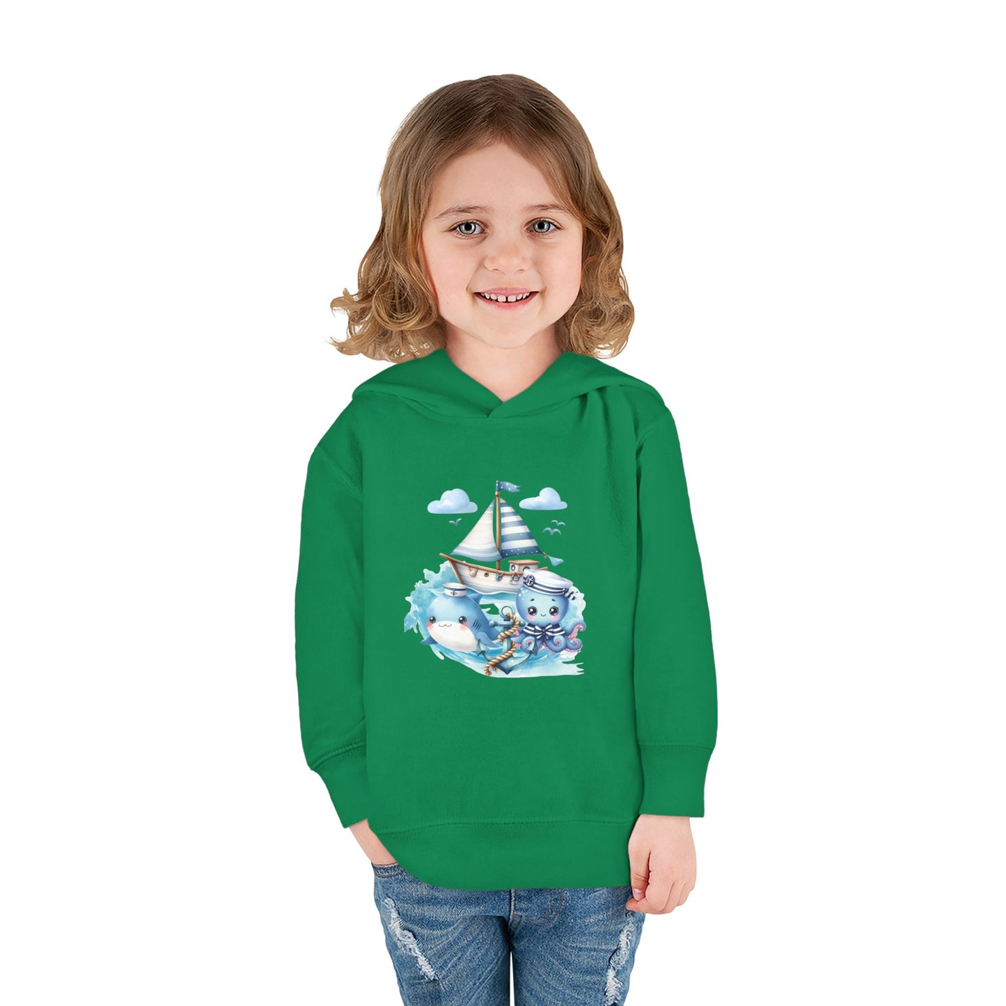 Nautical Sea Toddler Fleece Hoodie