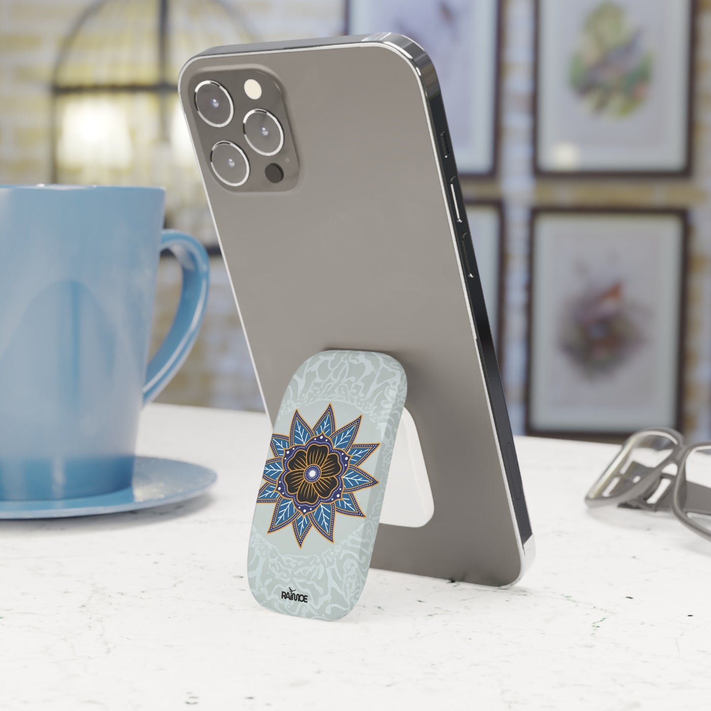 Agarre de clic para teléfono Blue Bloom