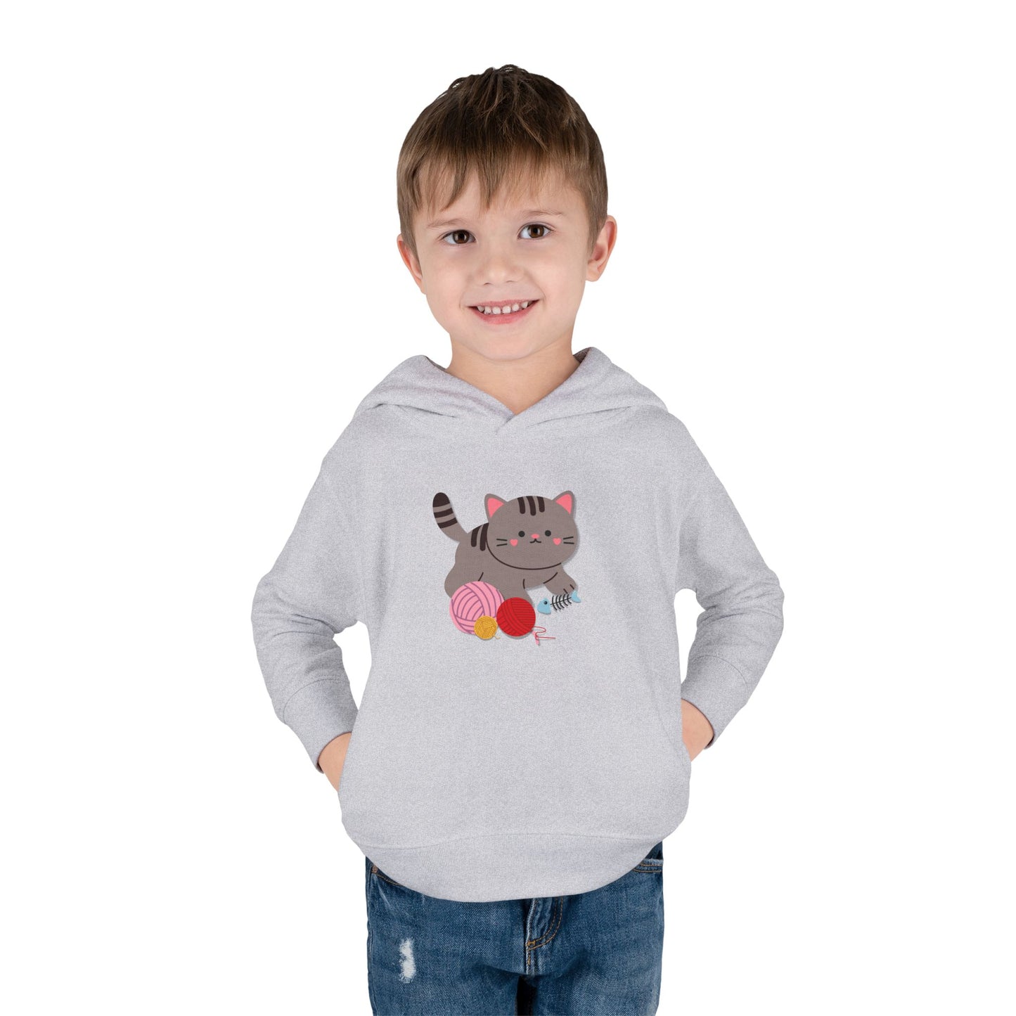 Cutie Kitten Toddler Fleece Hoodie