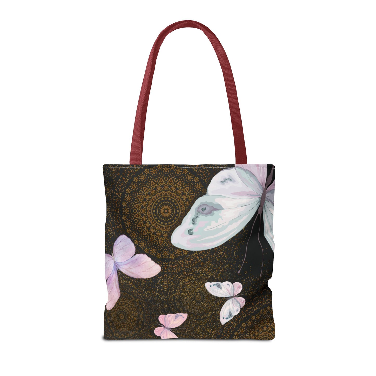 Bolsa de mano con mariposas en espiral