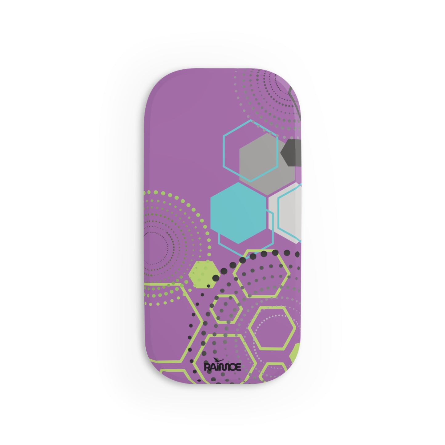 Agarre de clic para teléfono hexagonal morado