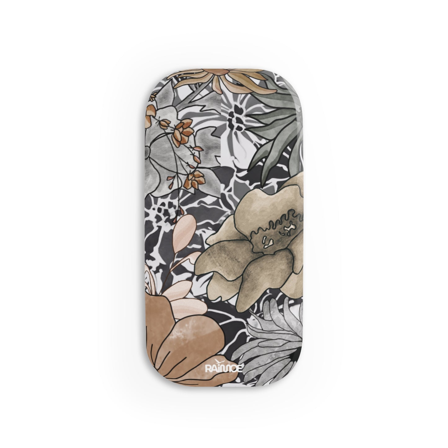 Agarre de clic para teléfono con diseño floral rústico