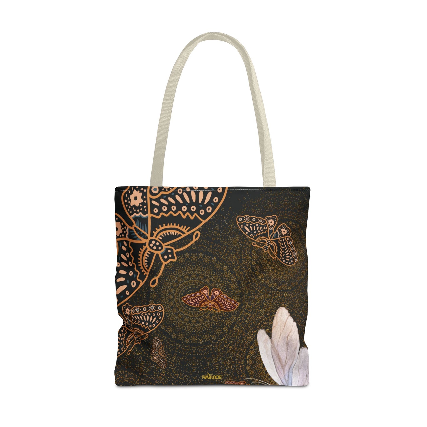 Bolsa de mano con mariposas en espiral