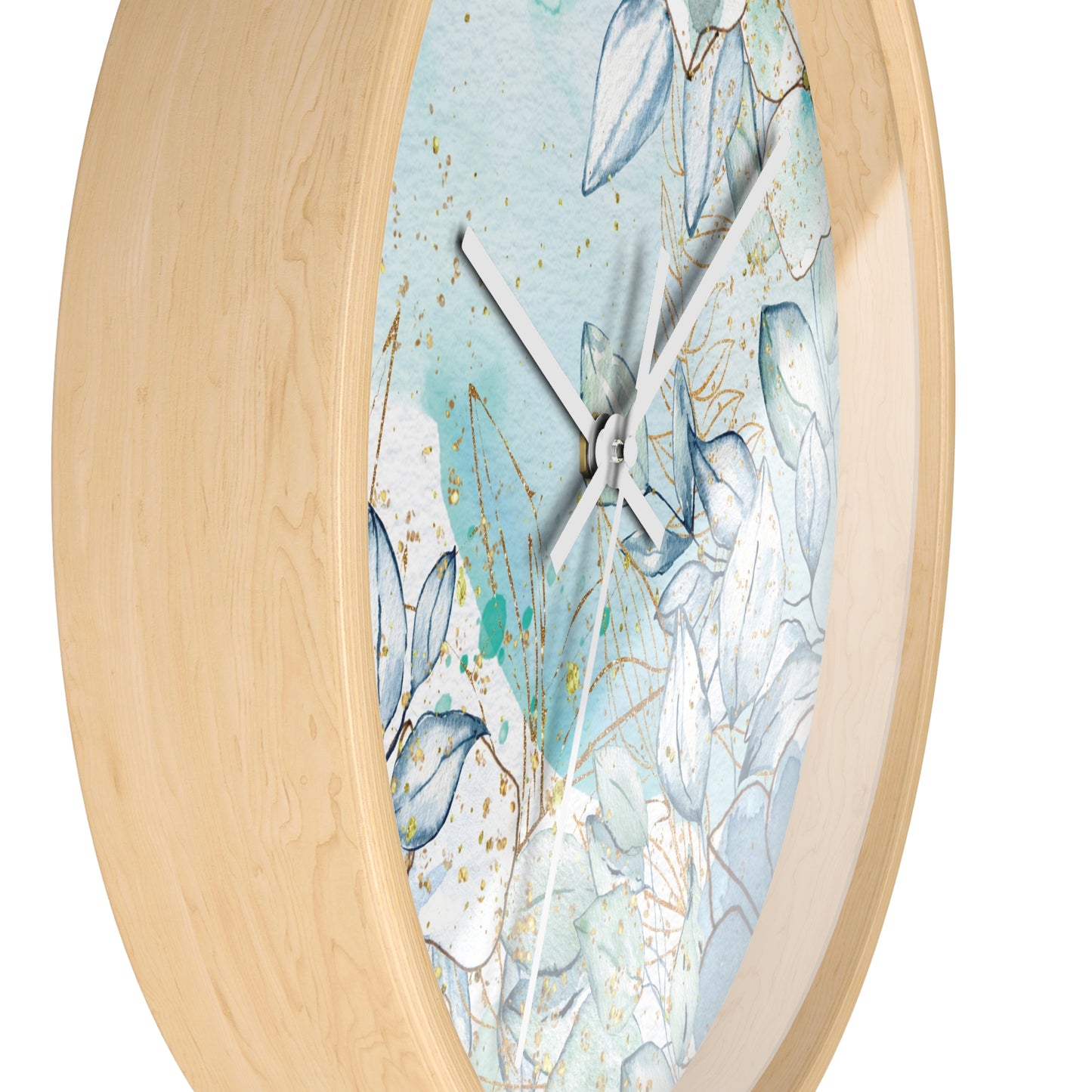 Watercolor Spring Floral Wall Clock