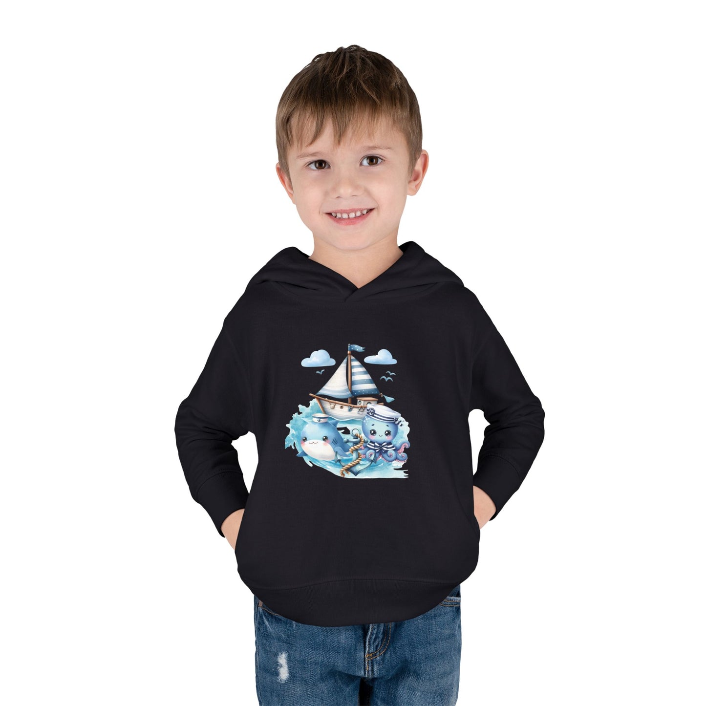 Nautical Sea Toddler Fleece Hoodie