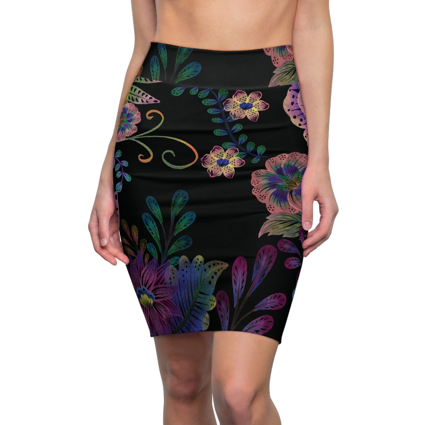 Pink Lumina Women's Pencil Skirt