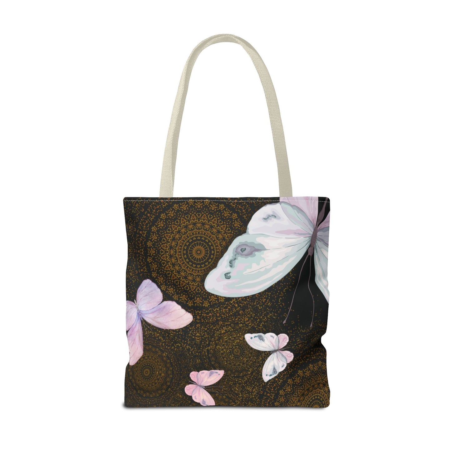Bolsa de mano con mariposas en espiral