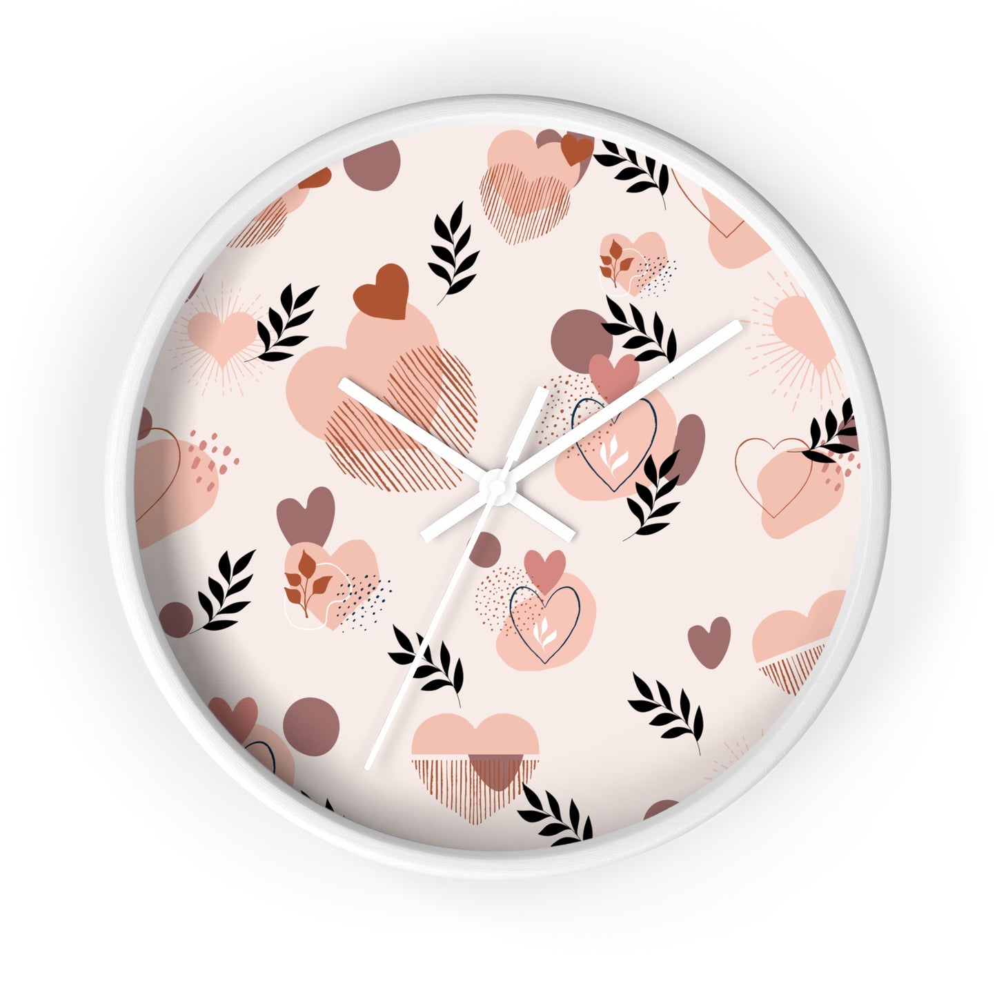 Romantic Heart Pattern Wall Clock