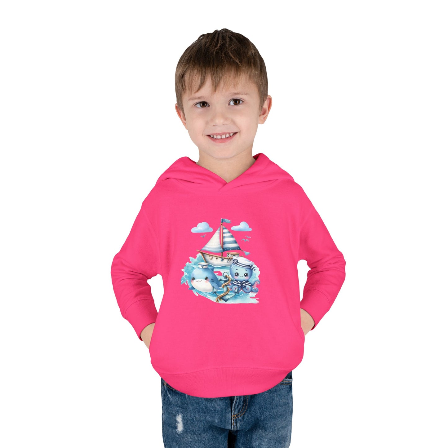 Nautical Sea Toddler Fleece Hoodie