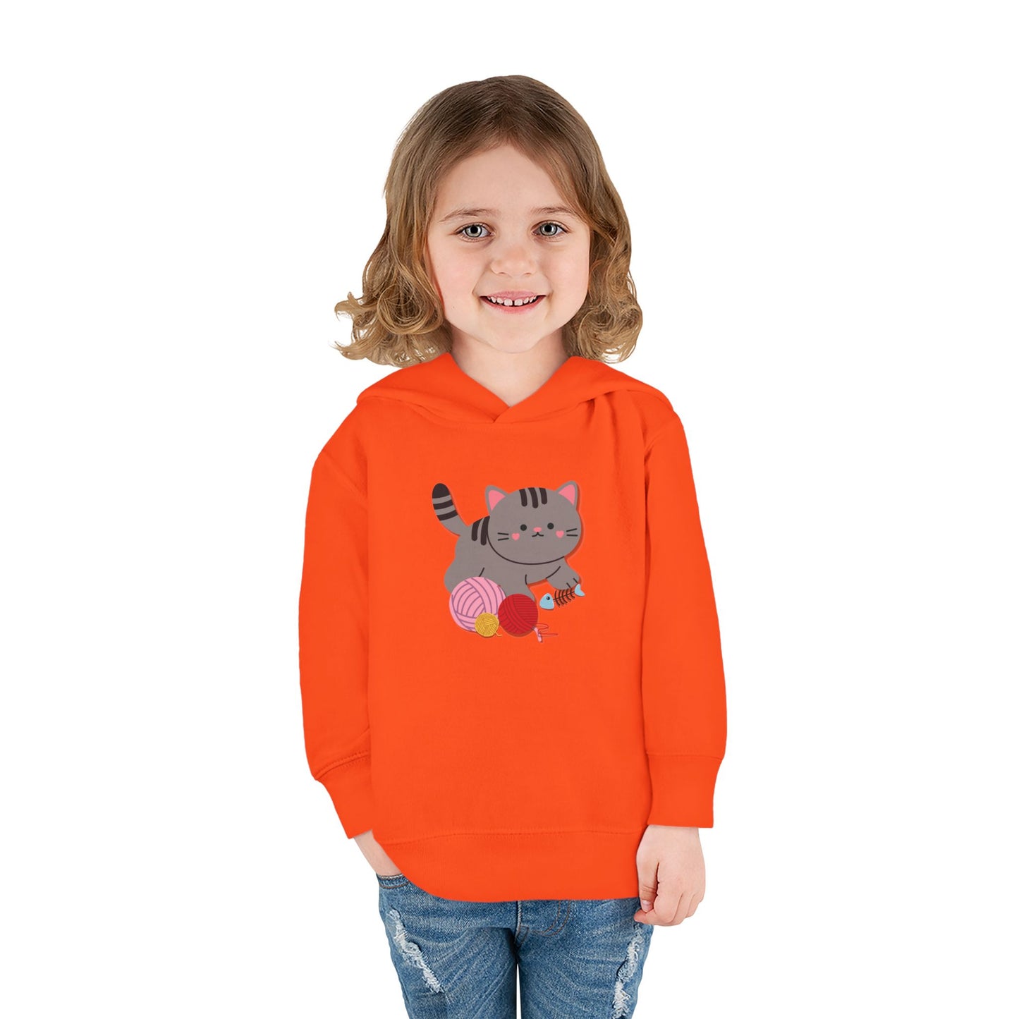 Cutie Kitten Toddler Fleece Hoodie