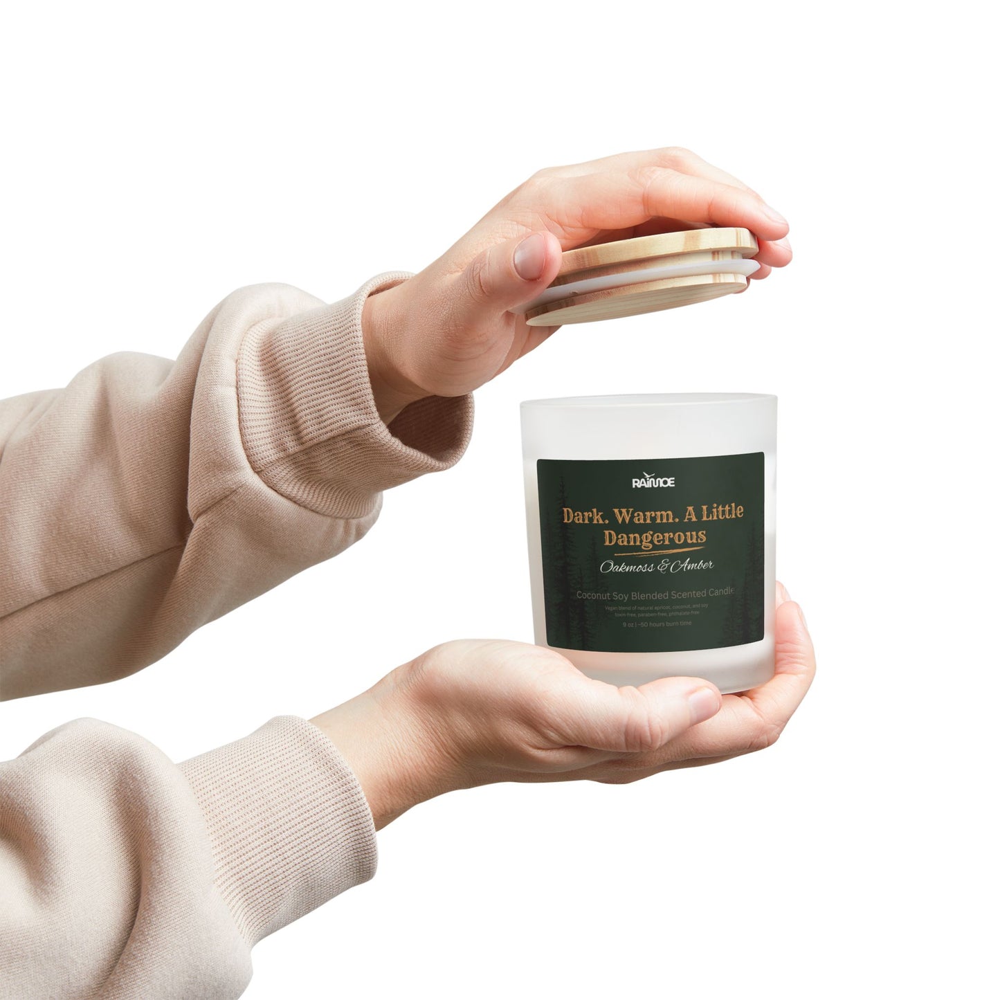 Frosted Glass Candle, 11 oz
