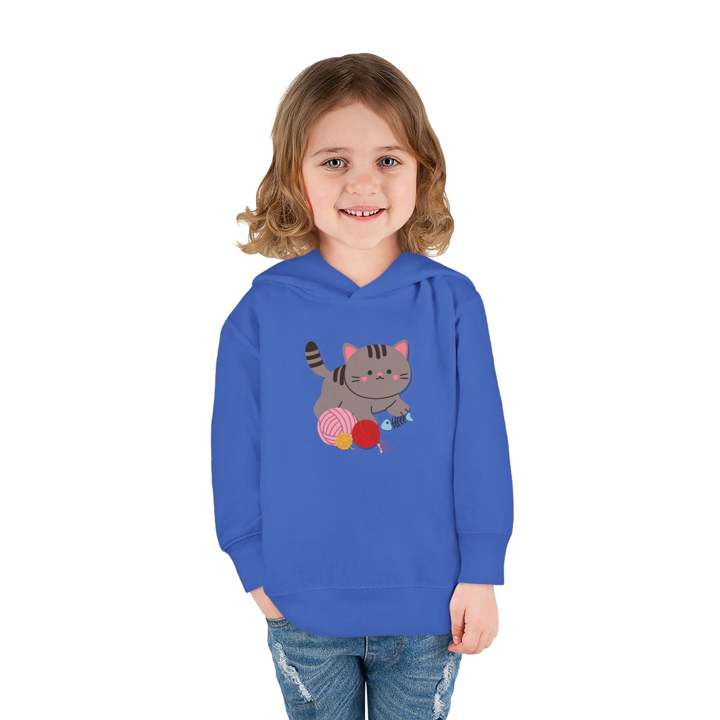 Cutie Kitten Toddler Fleece Hoodie