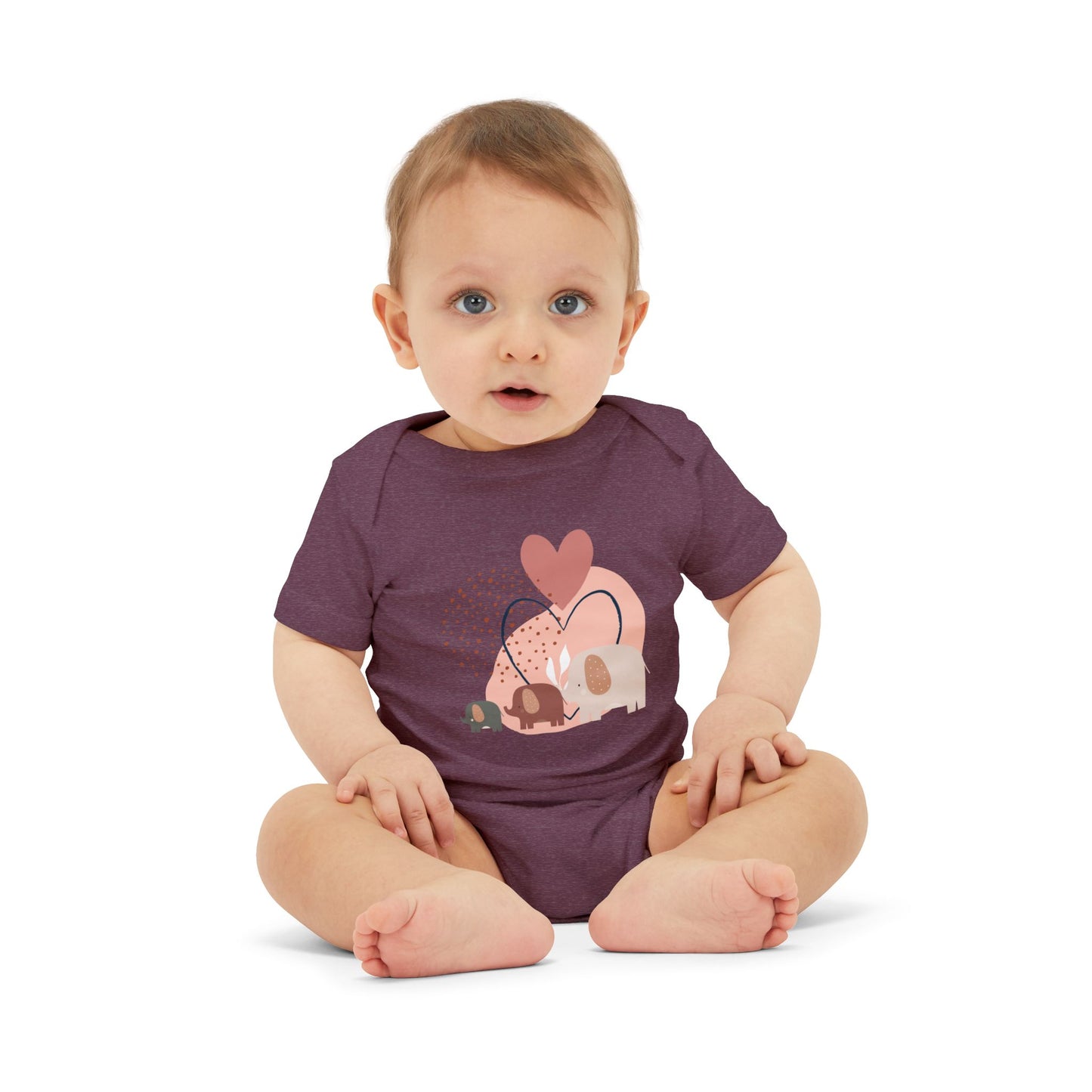Love Elephants Short-Sleeve Bodysuit