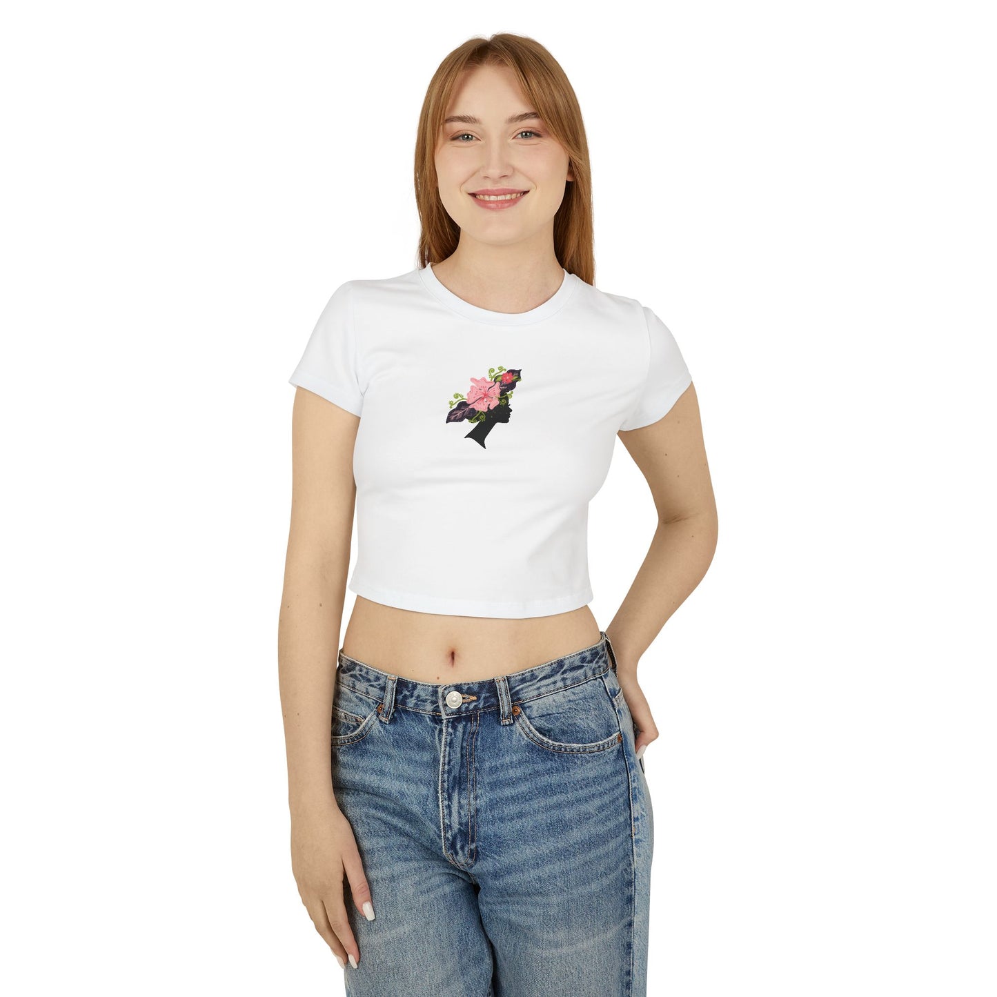 Batik Floral Woman Silhouette T-Shirt