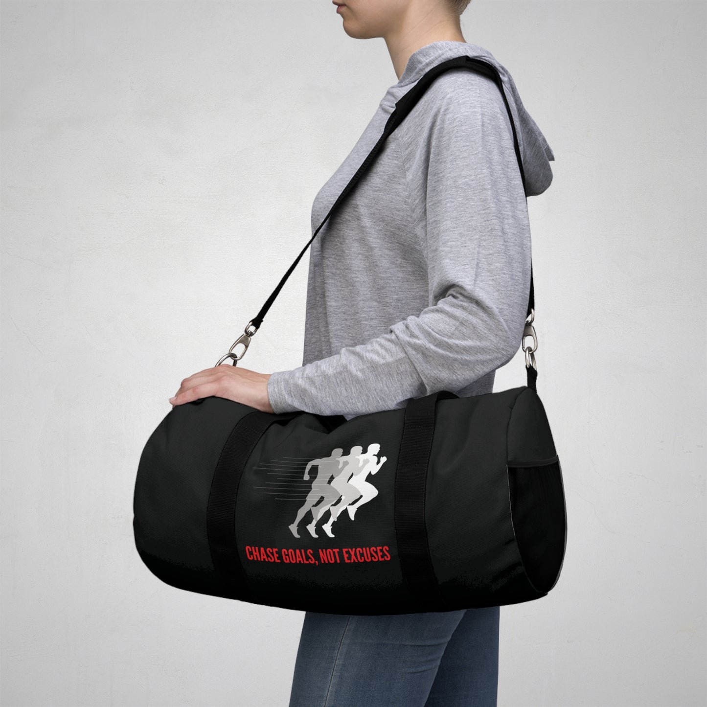 Chase Goals, No Excuse Duffel Bag