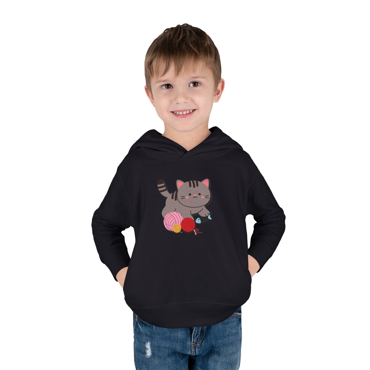 Cutie Kitten Toddler Fleece Hoodie