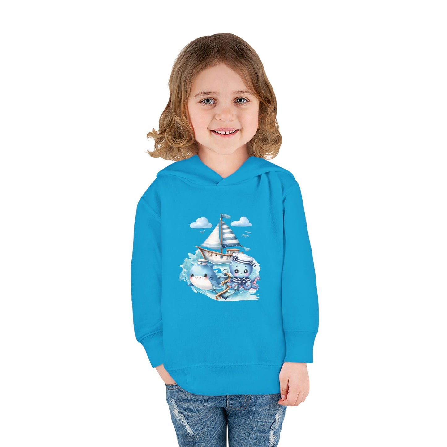 Nautical Sea Toddler Fleece Hoodie