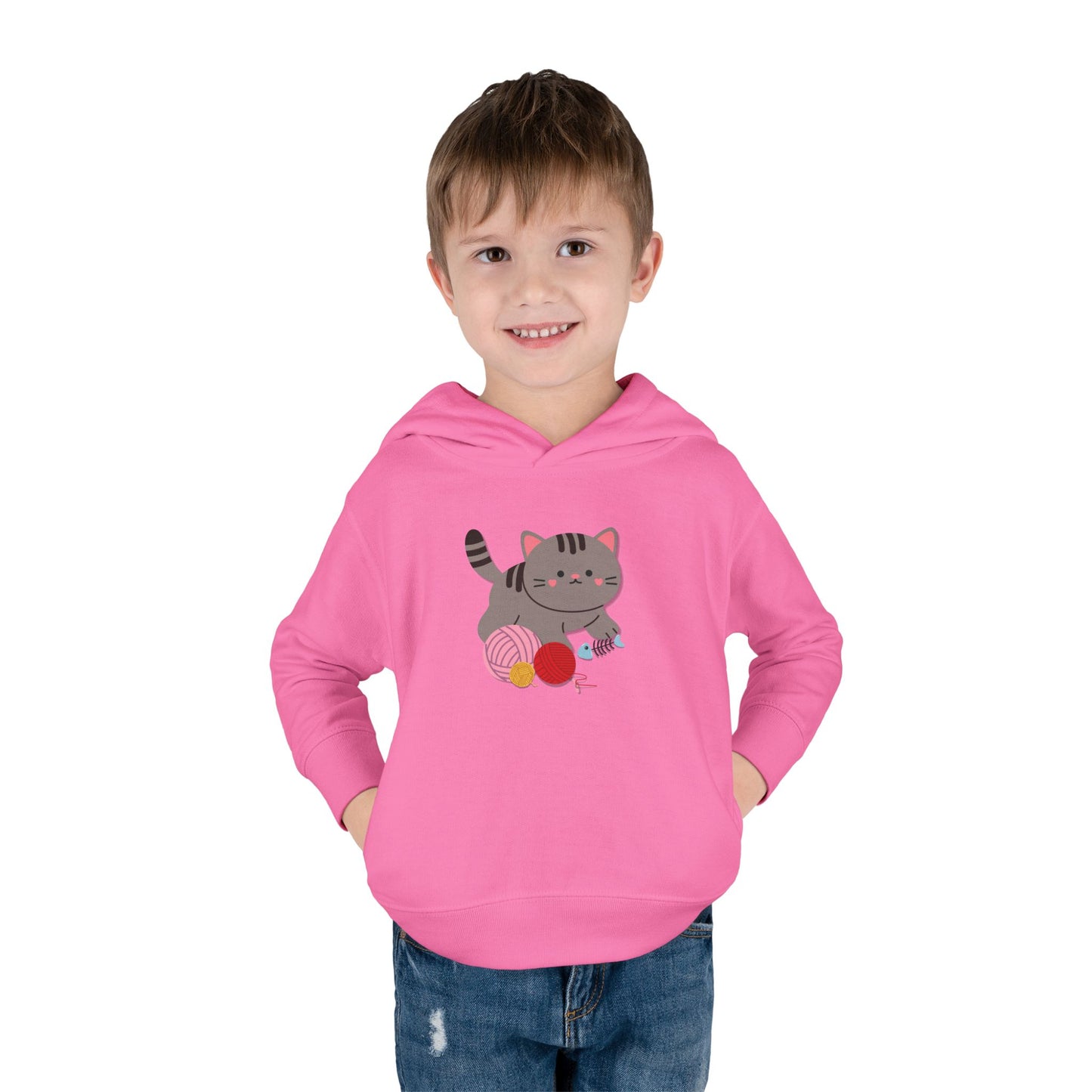 Cutie Kitten Toddler Fleece Hoodie