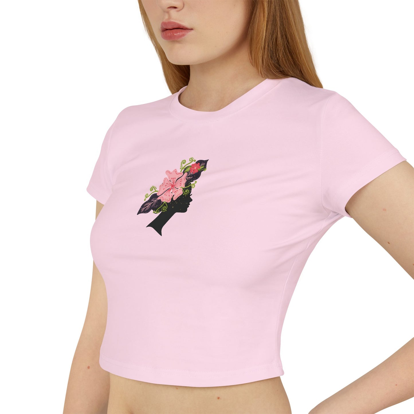 Batik Floral Woman Silhouette T-Shirt