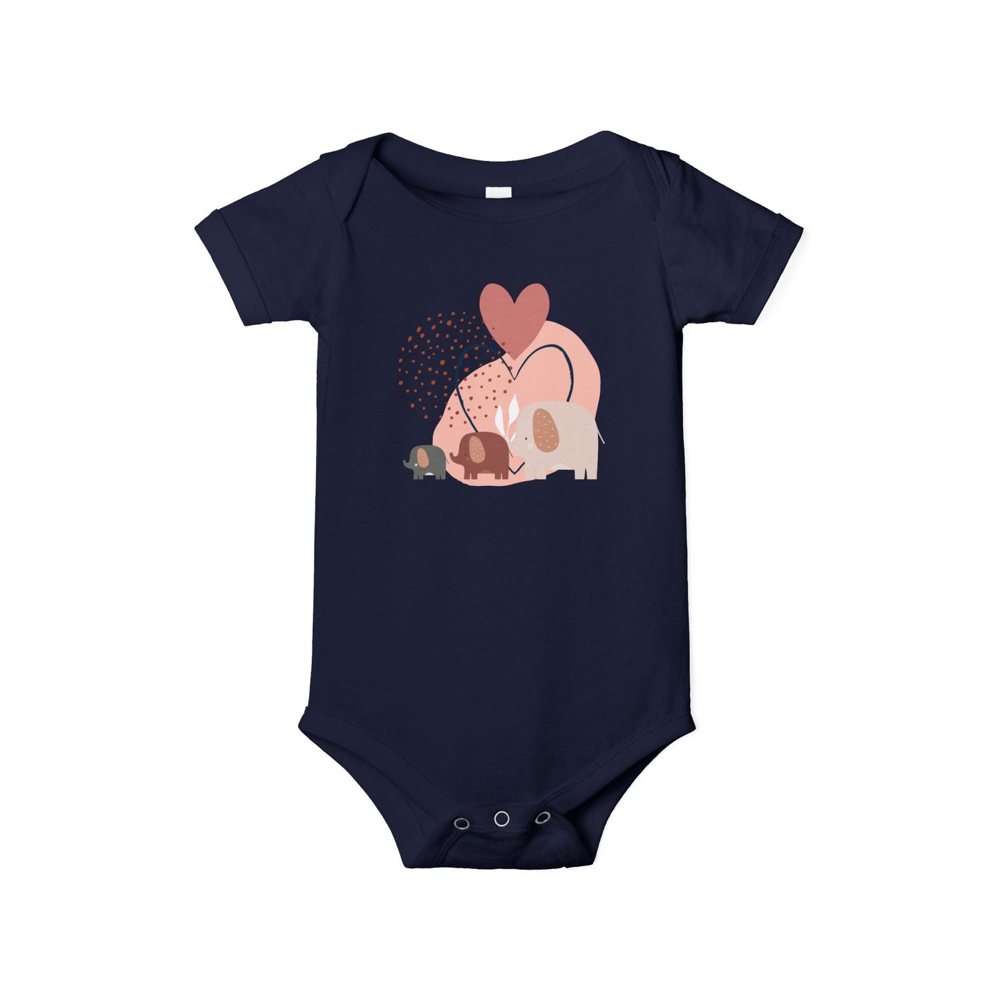 Love Elephants Short-Sleeve Bodysuit
