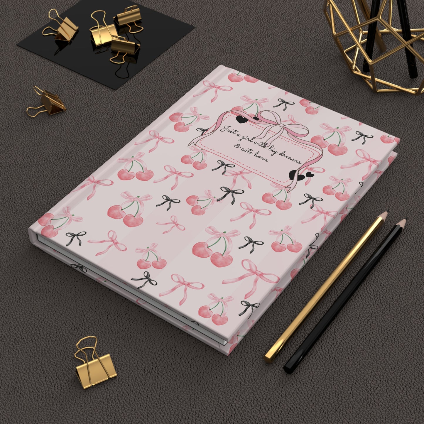Cute Cherry Dreams Hardcover Journal (5.75" x 8")