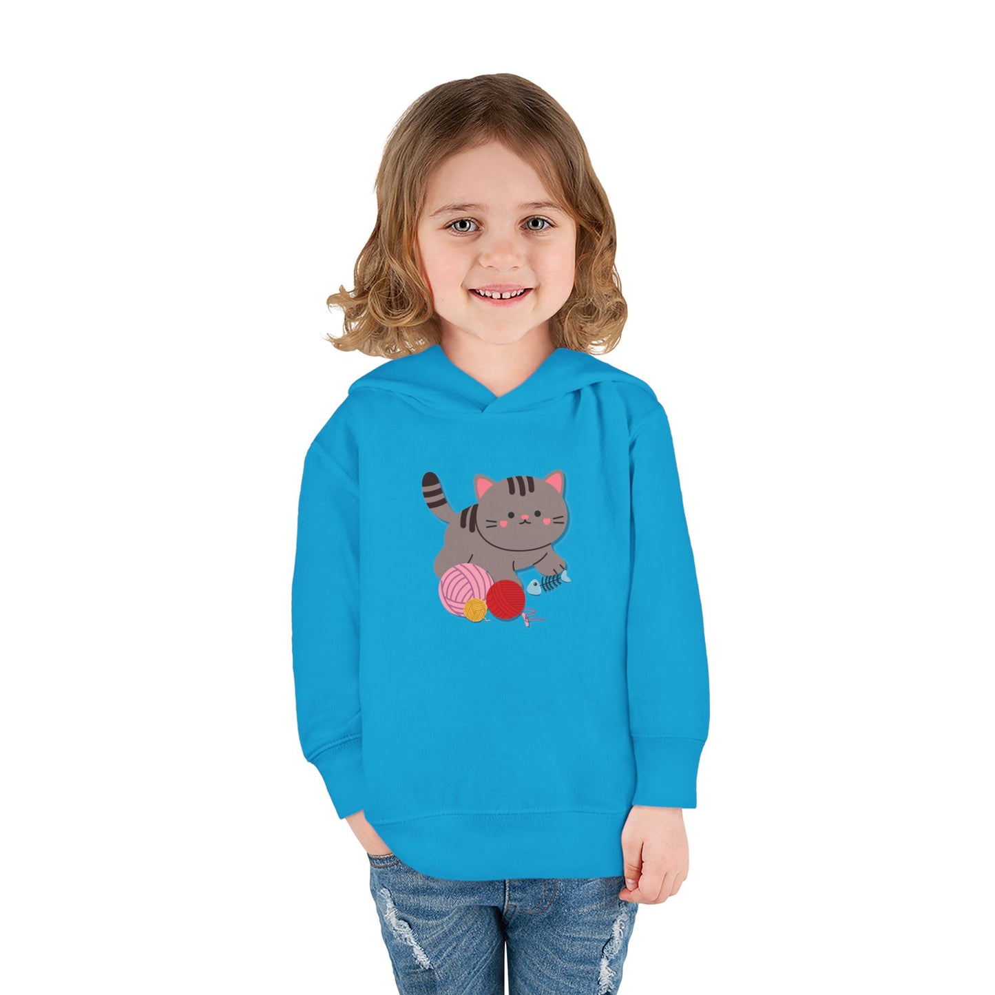 Cutie Kitten Toddler Fleece Hoodie