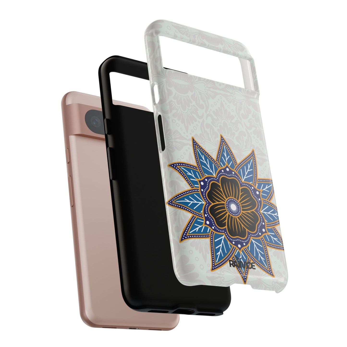 Blue Bloom - Funda resistente para Google Pixel (brillante)