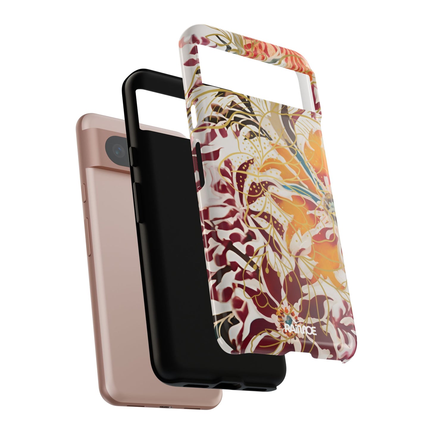 Auburn Floral - Funda resistente para Google Pixel (brillante)