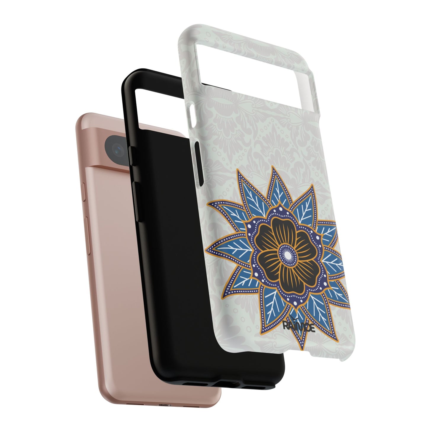 Blue Bloom - Funda resistente mate para Google Pixel