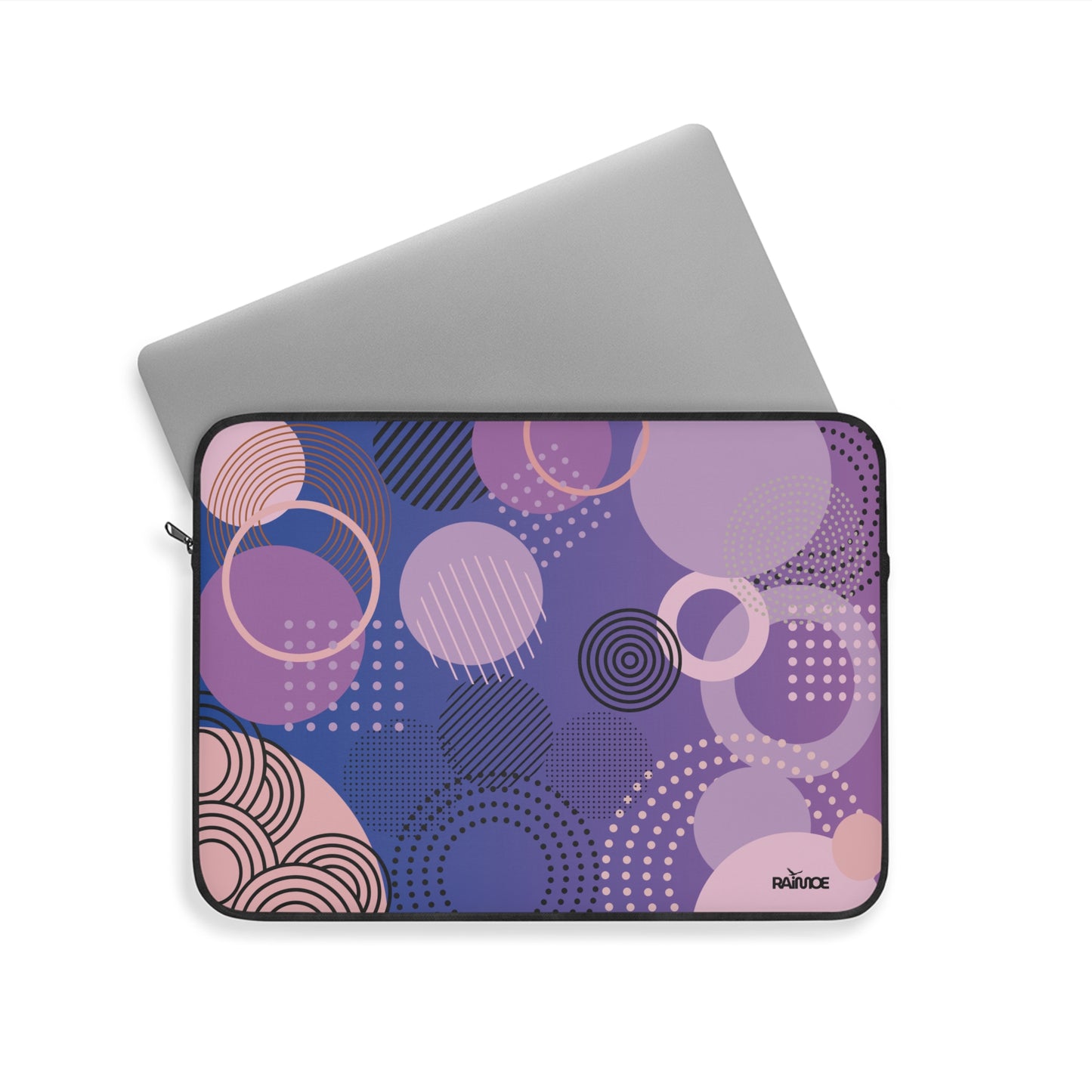 Funda para portátil con diseño geométrico morado