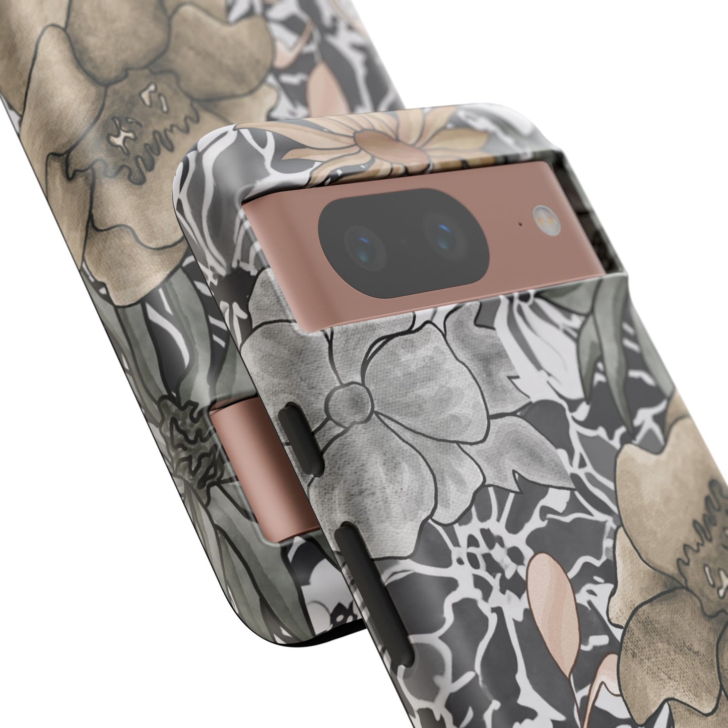 Funda resistente con diseño floral rústico para Google Pixel (mate)