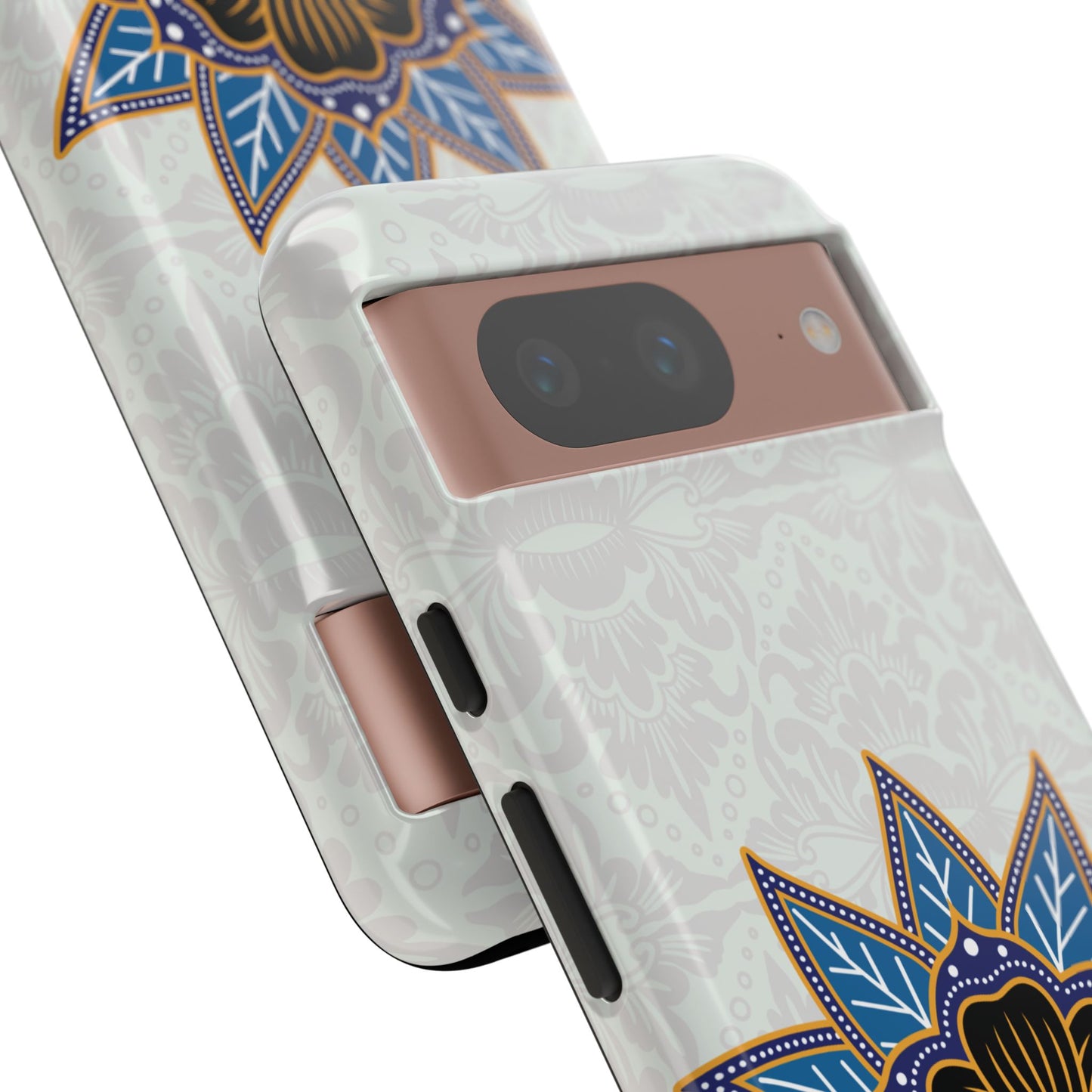 Blue Bloom - Funda resistente para Google Pixel (brillante)