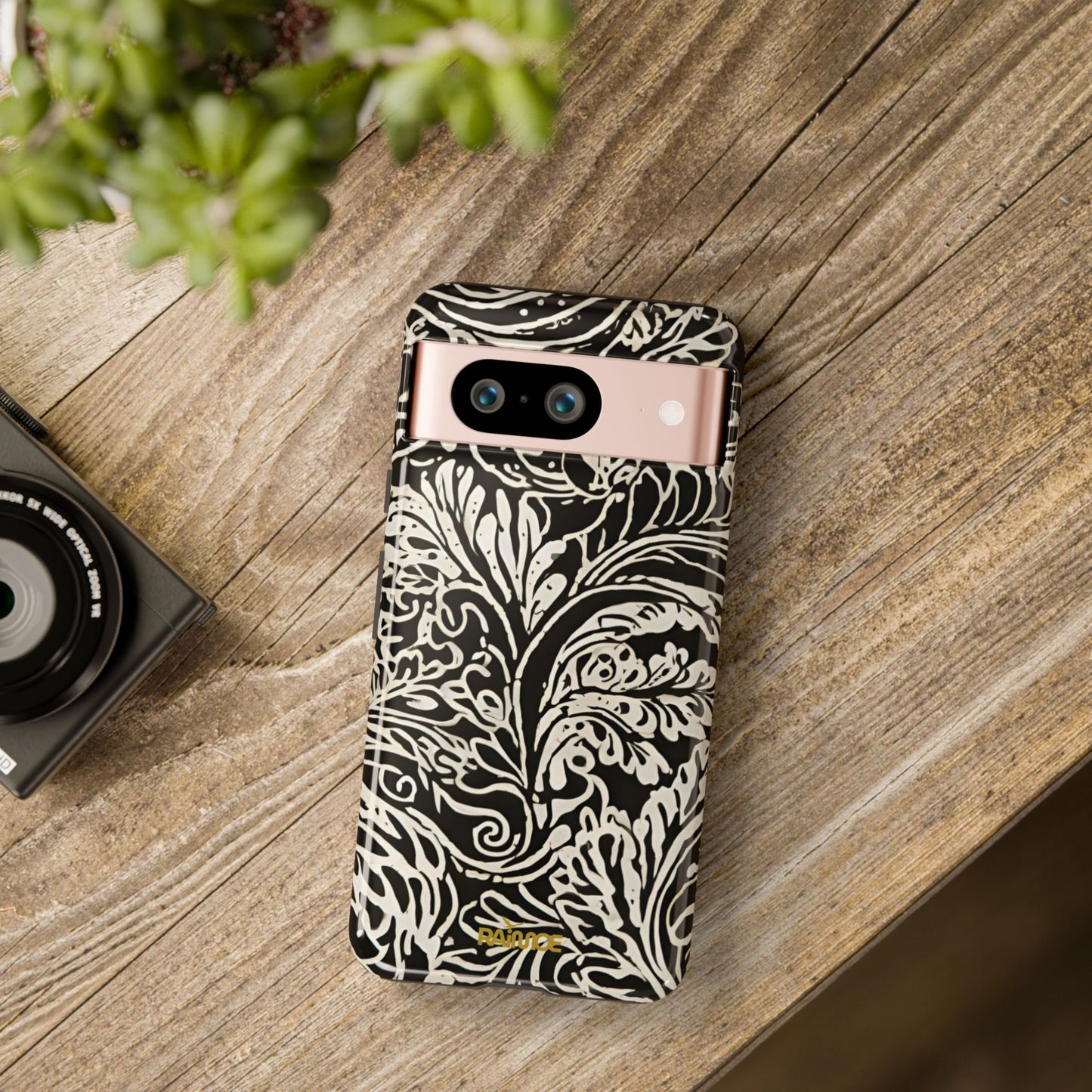 Funda resistente con diseño de hoja de arce para Google Pixel (brillante)