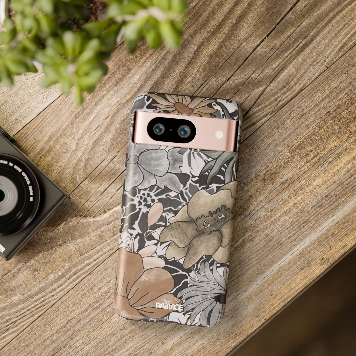Funda resistente con diseño floral rústico para Google Pixel (mate)