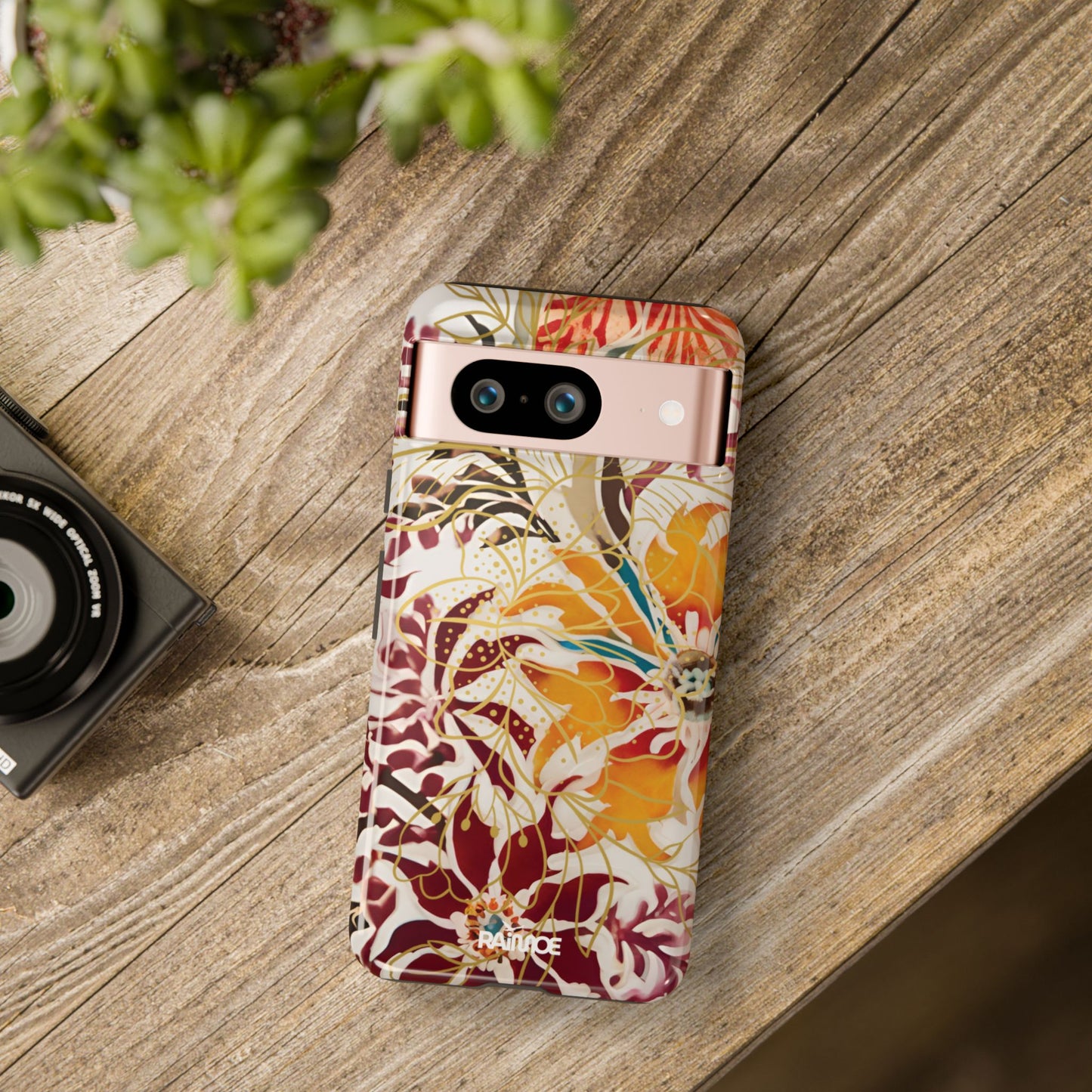 Auburn Floral - Funda resistente para Google Pixel (brillante)