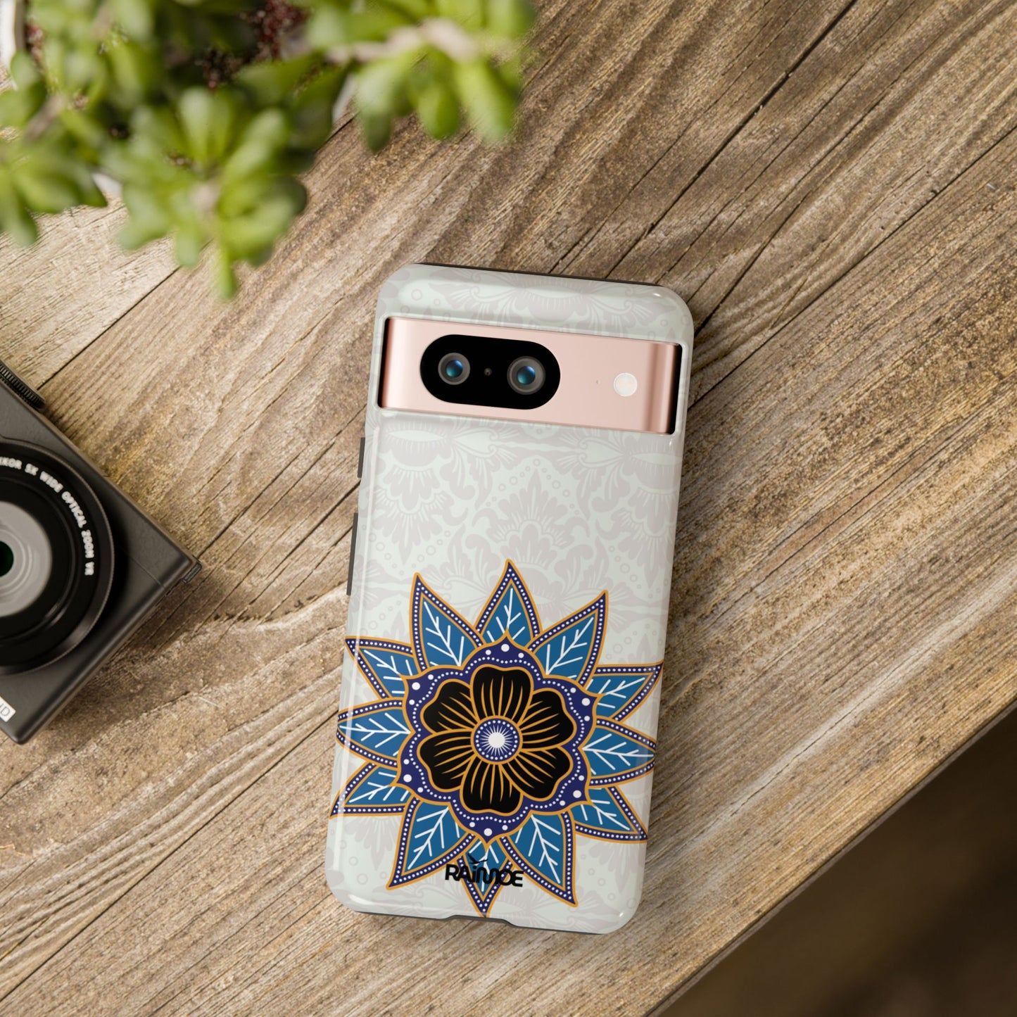 Blue Bloom - Funda resistente para Google Pixel (brillante)