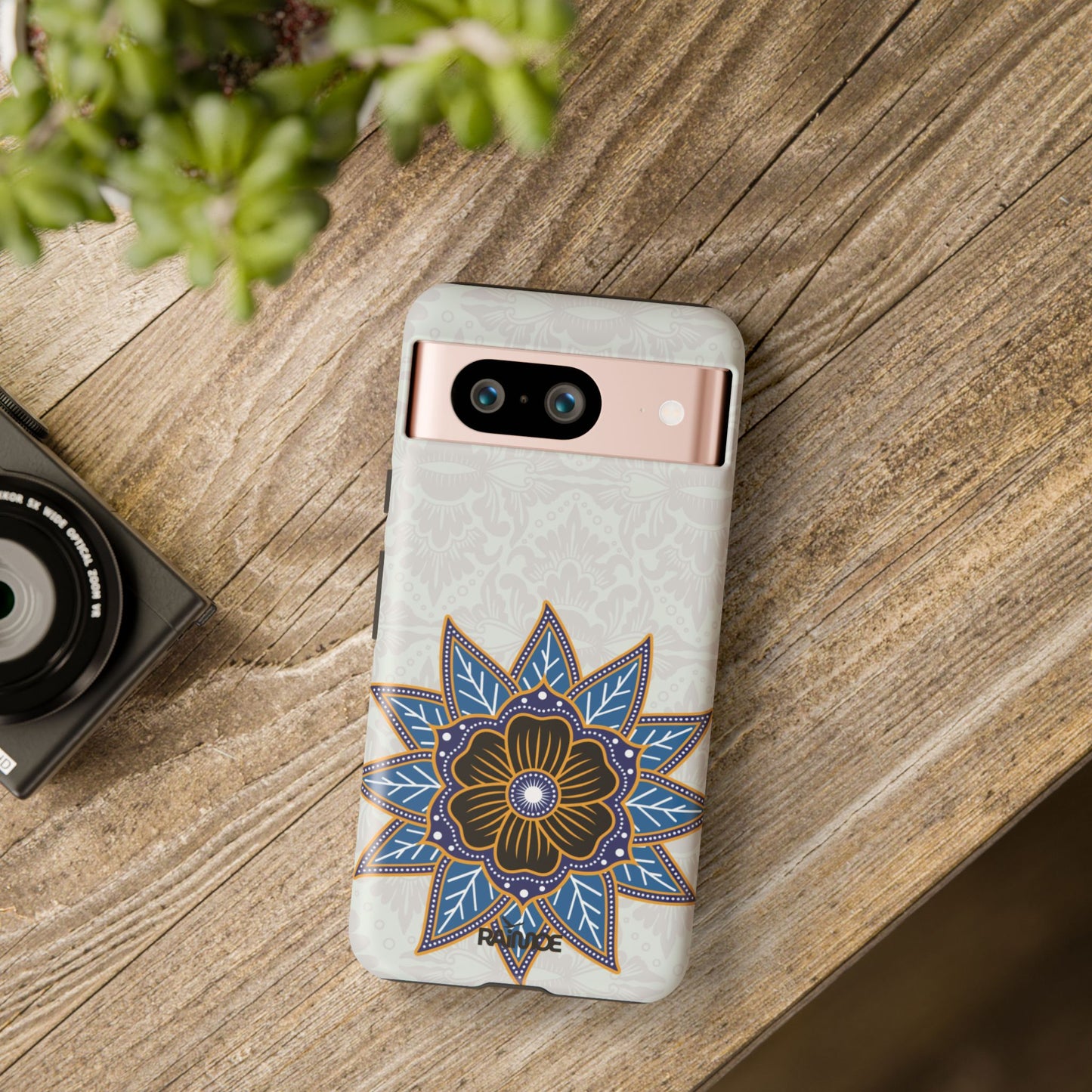 Blue Bloom - Funda resistente mate para Google Pixel