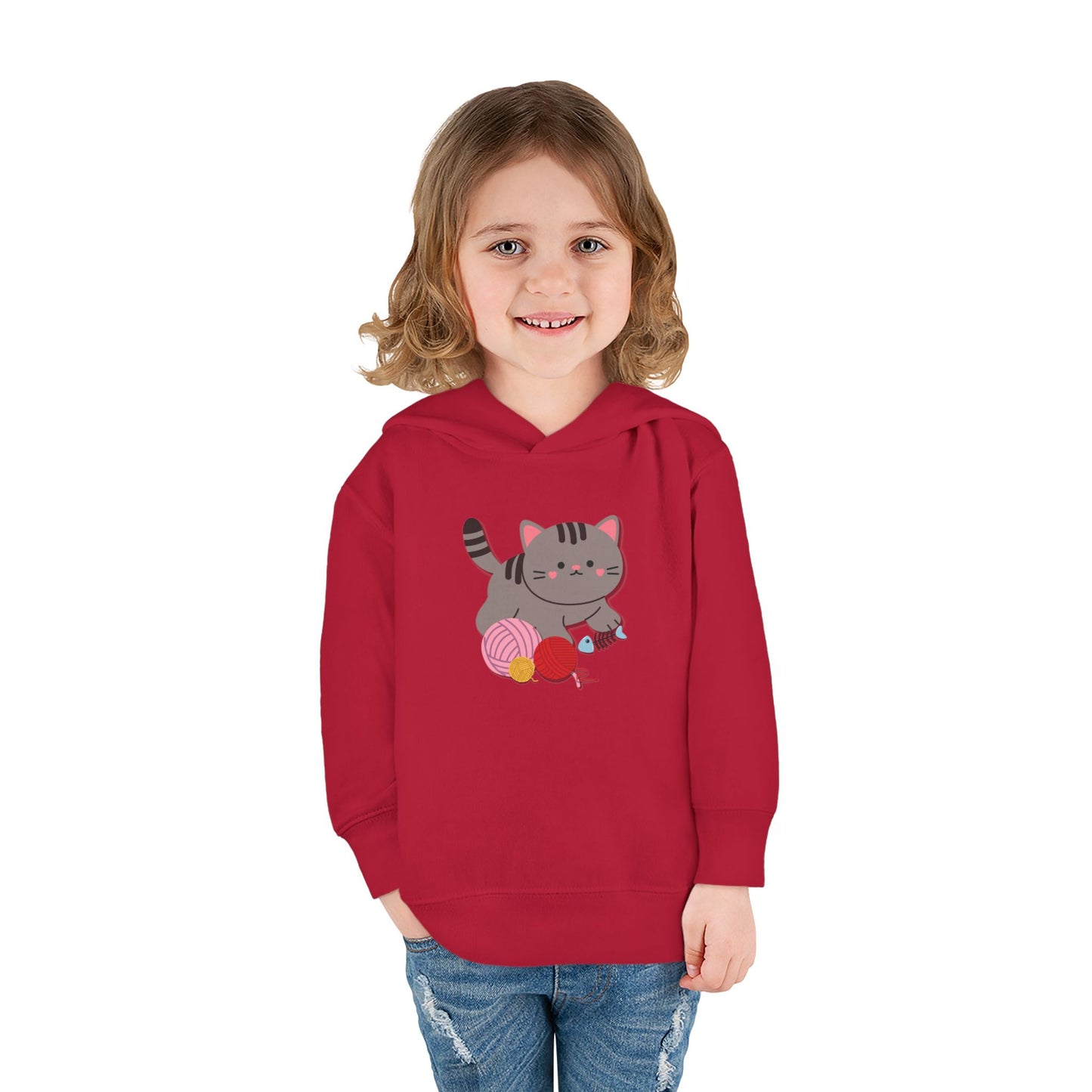 Cutie Kitten Toddler Fleece Hoodie