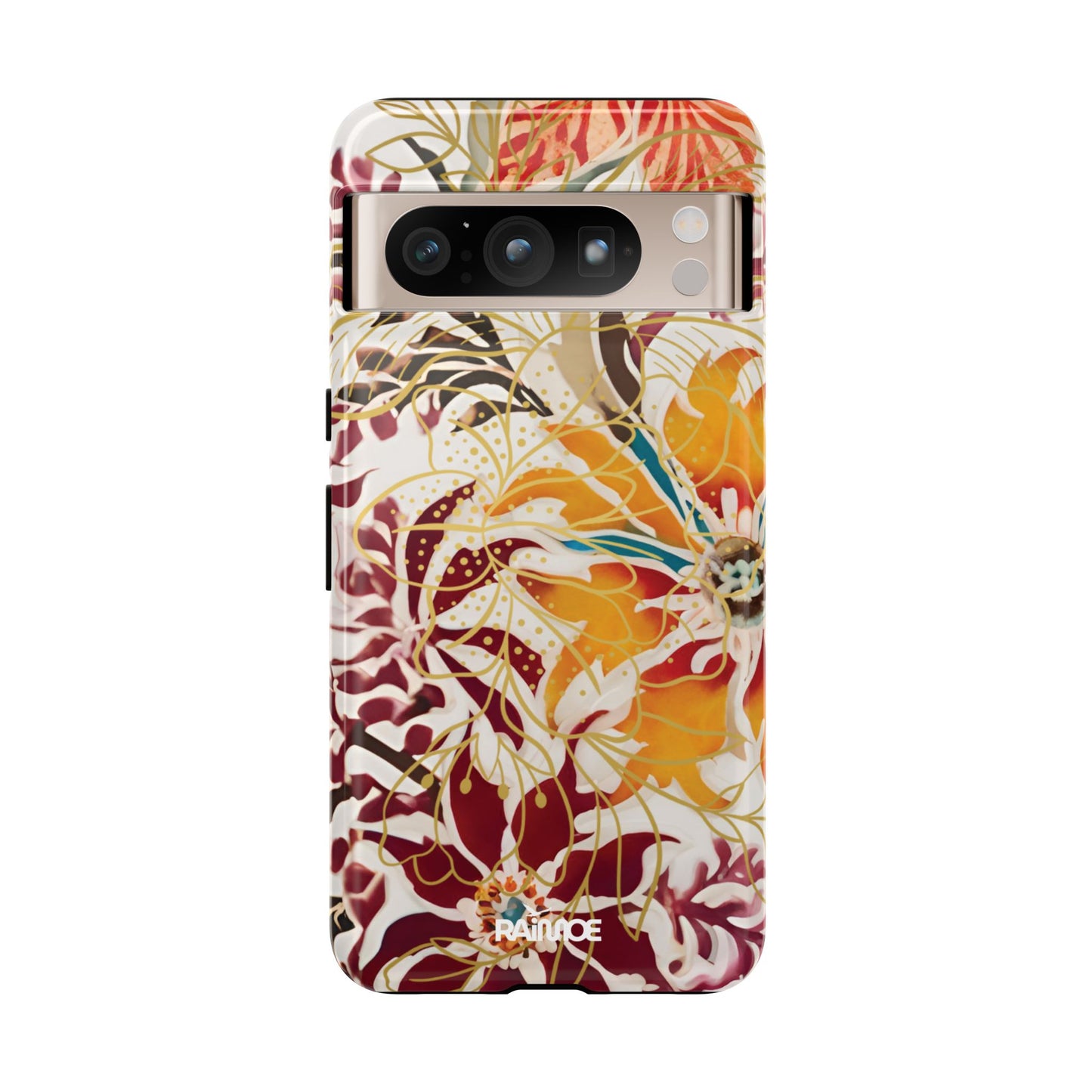 Auburn Floral - Funda resistente para Google Pixel (brillante)