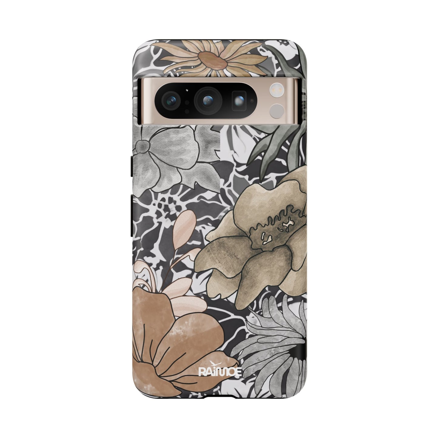 Funda resistente con diseño floral rústico para Google Pixel (mate)