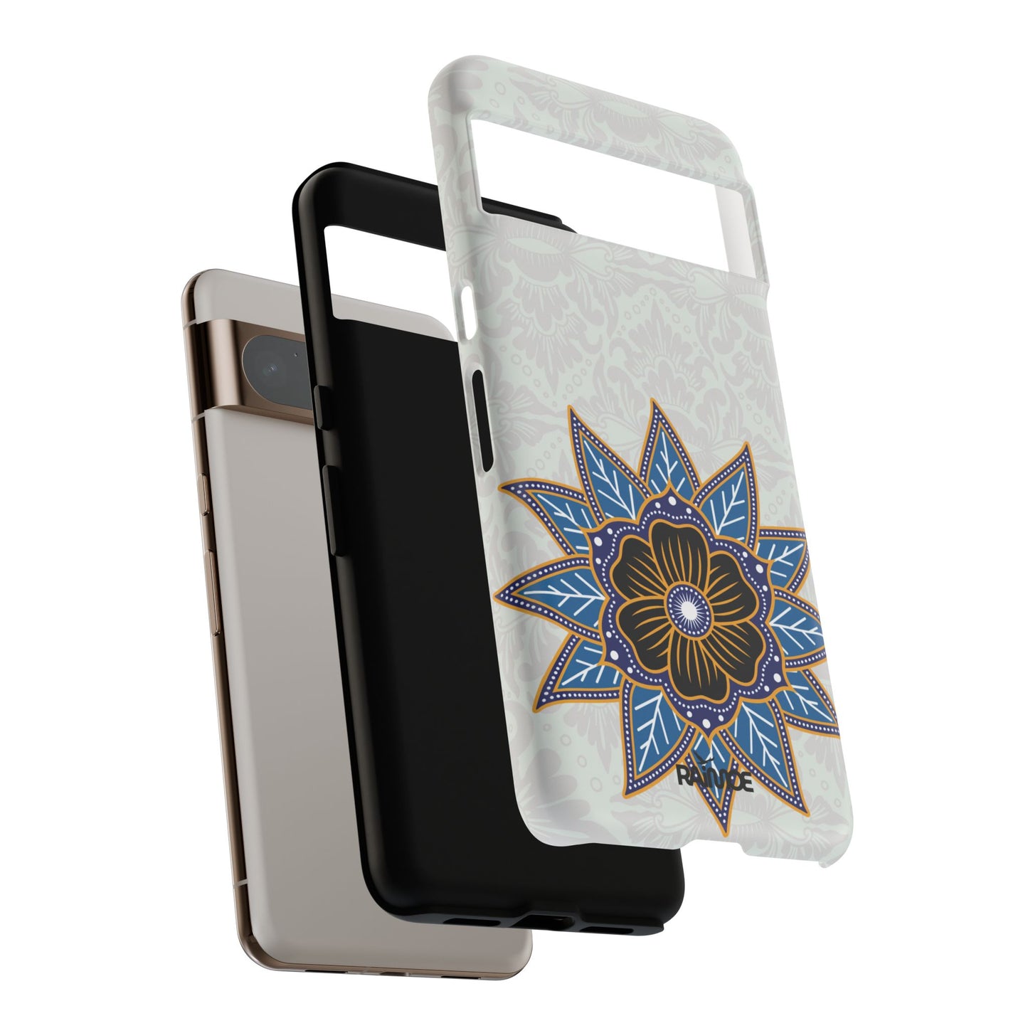 Blue Bloom - Funda resistente mate para Google Pixel