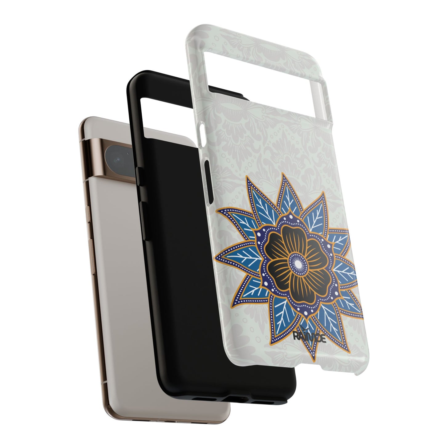 Blue Bloom - Funda resistente para Google Pixel (brillante)