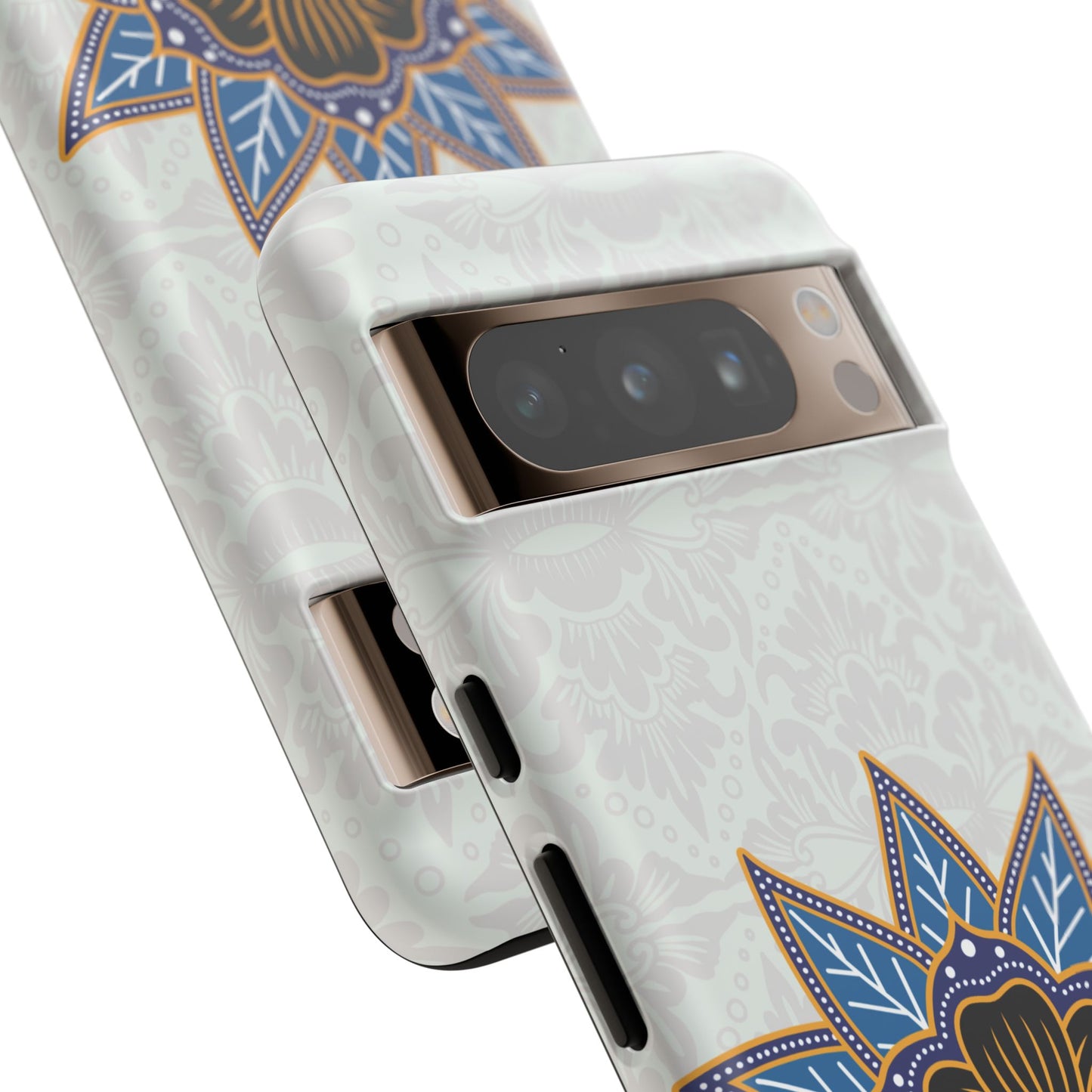 Blue Bloom - Funda resistente mate para Google Pixel