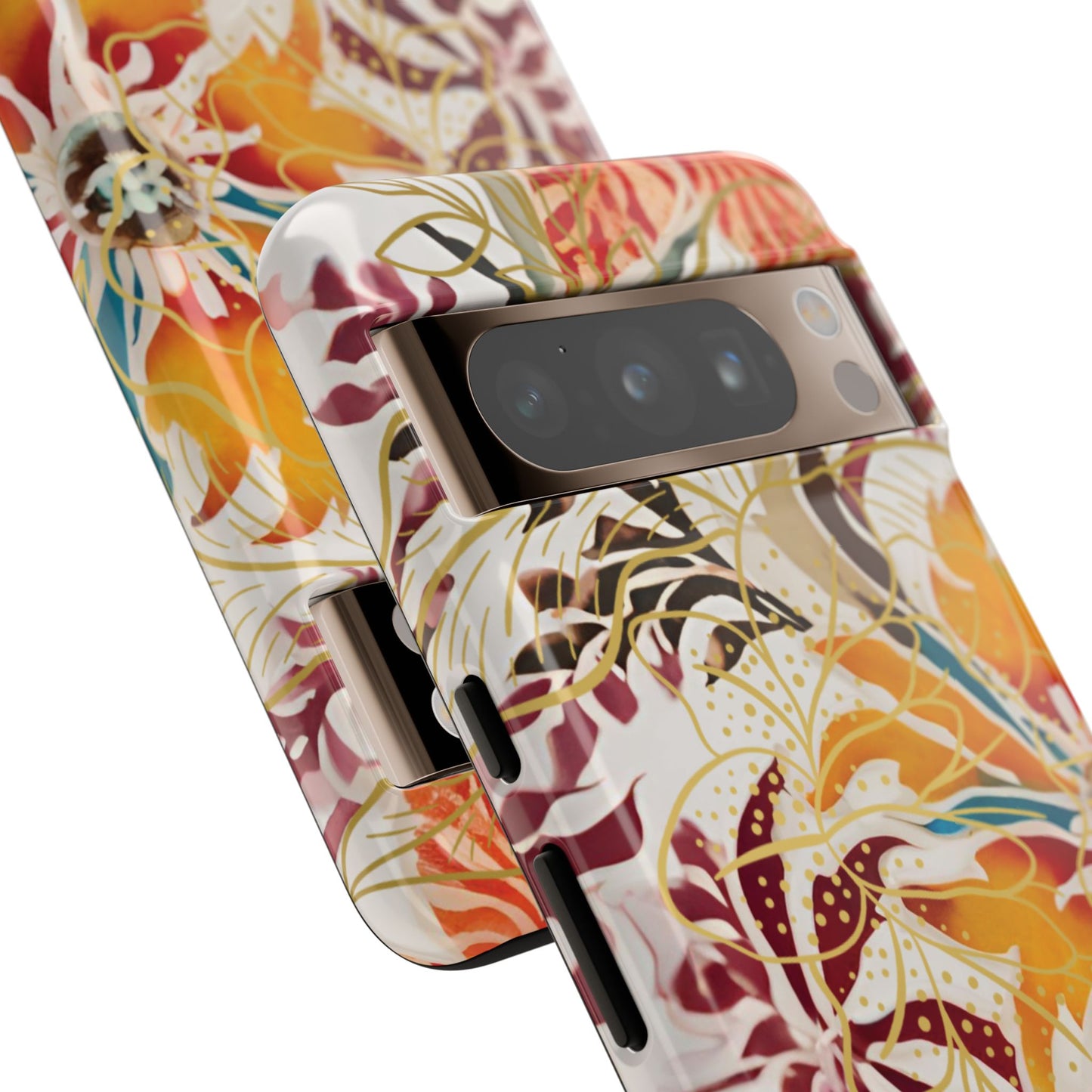 Auburn Floral - Funda resistente para Google Pixel (brillante)