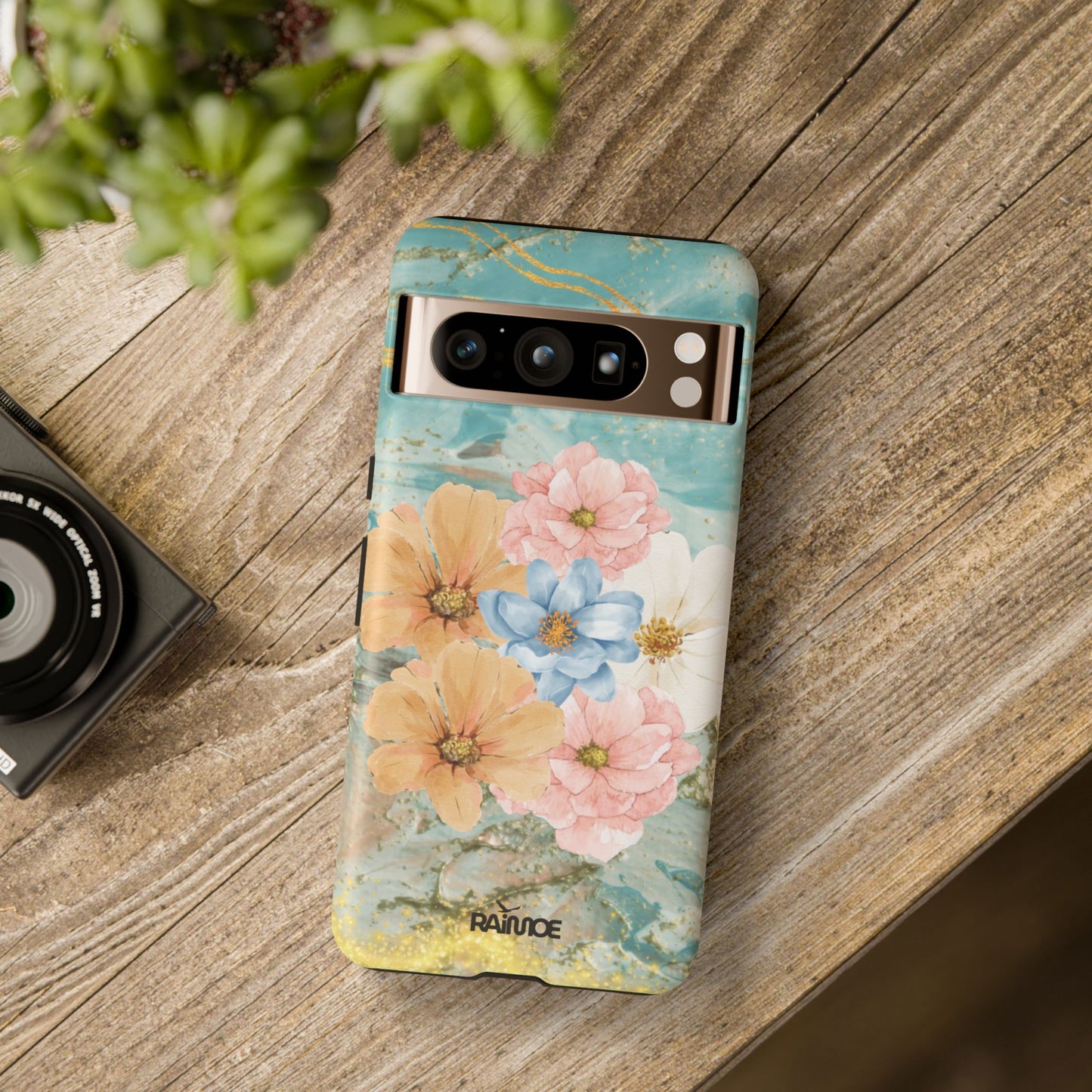 Golden Waves - Funda resistente mate para Google Pixel