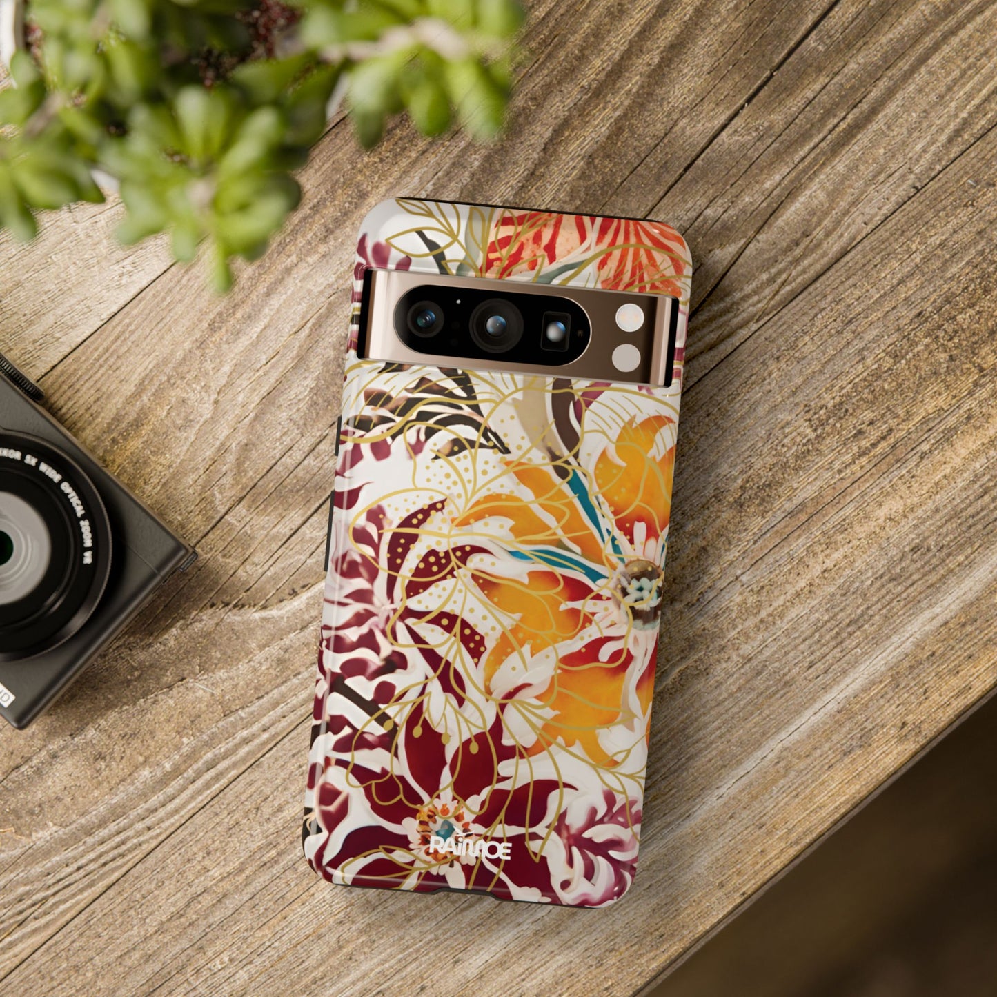 Auburn Floral - Funda resistente para Google Pixel (brillante)