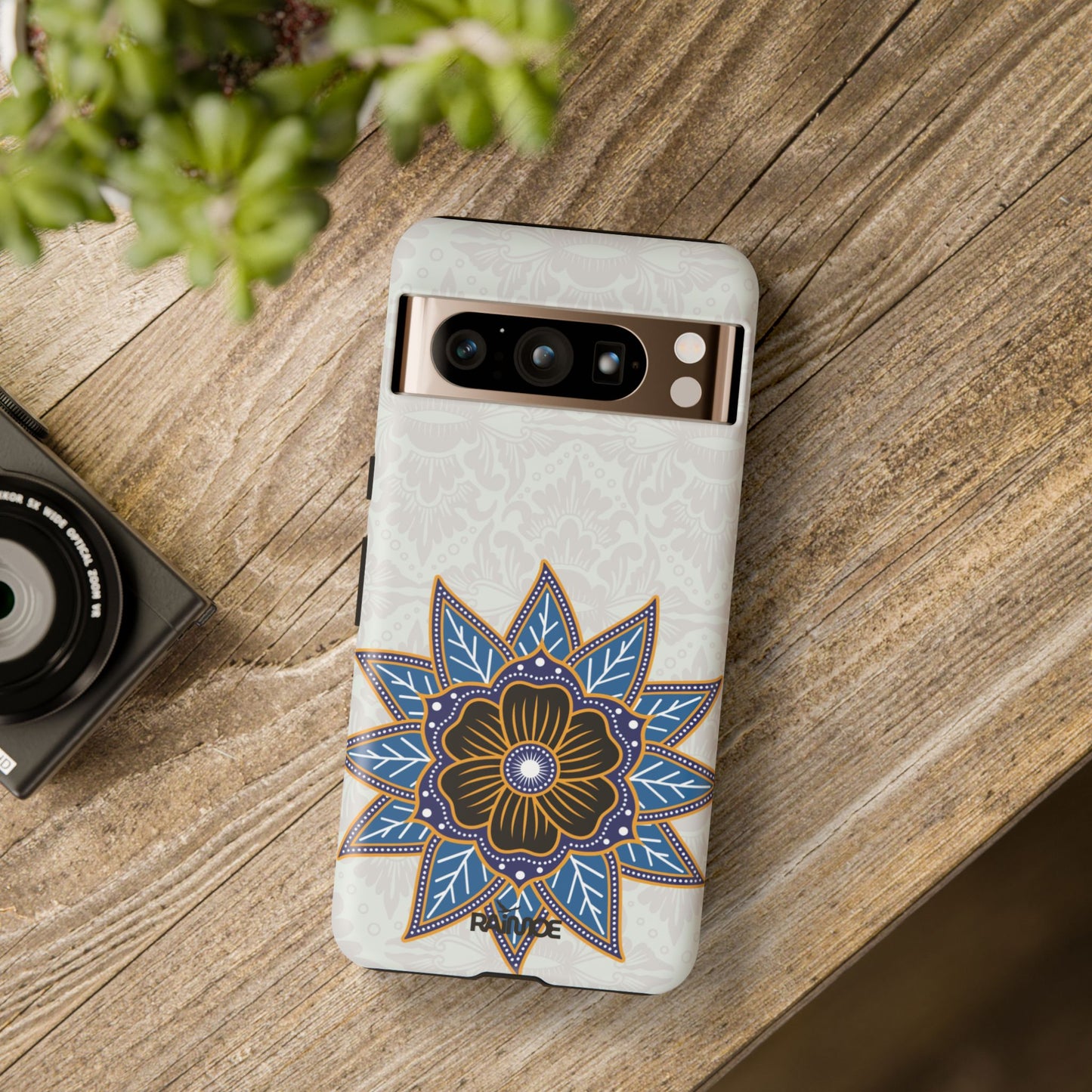 Blue Bloom - Funda resistente mate para Google Pixel