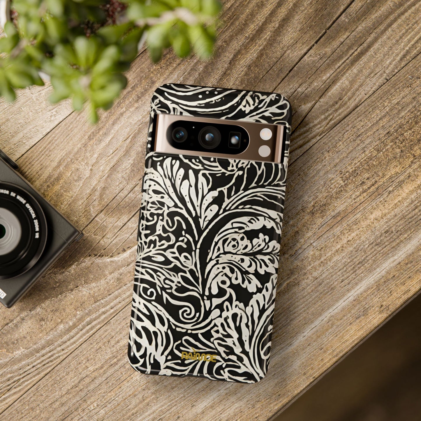 Funda resistente con diseño de hoja de arce para Google Pixel (brillante)